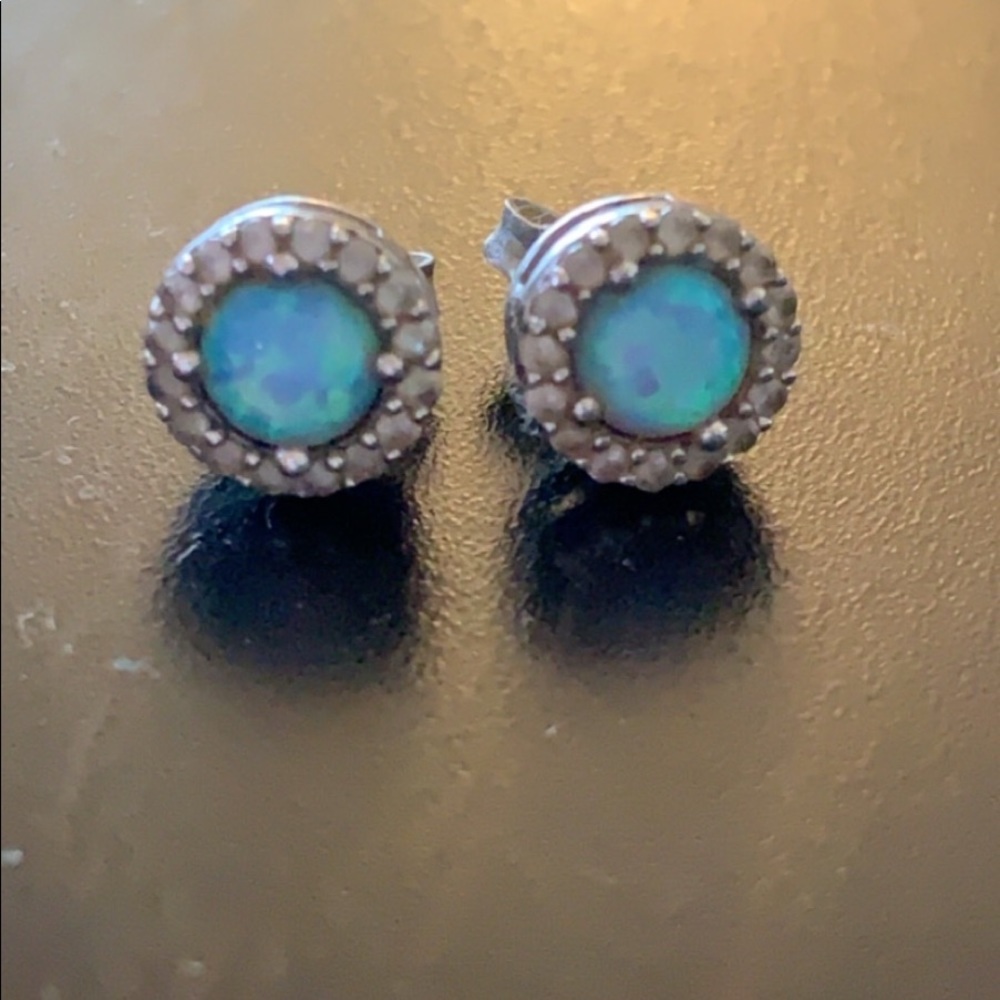 Opal earrings, good condition